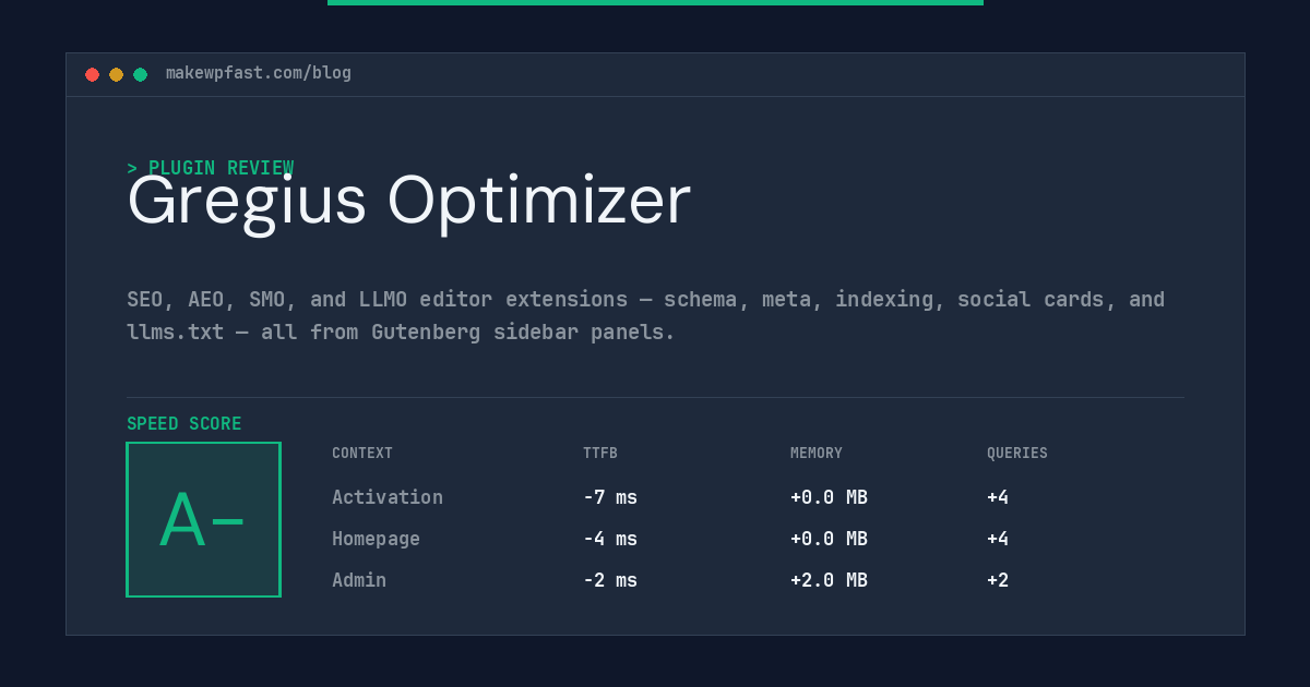 Gregius Optimizer - MakeWPFast