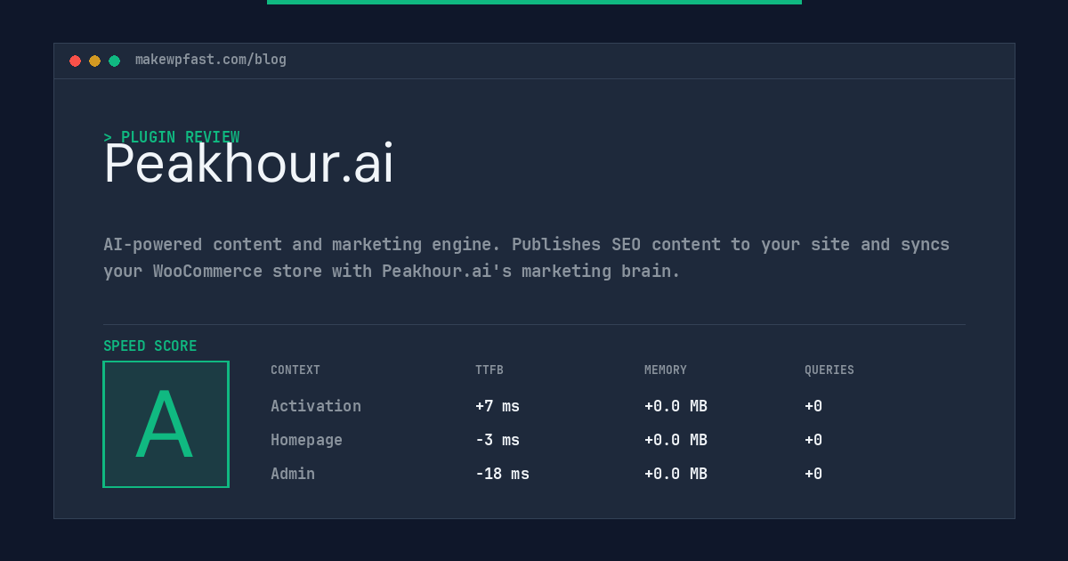 Peakhour.ai - MakeWPFast