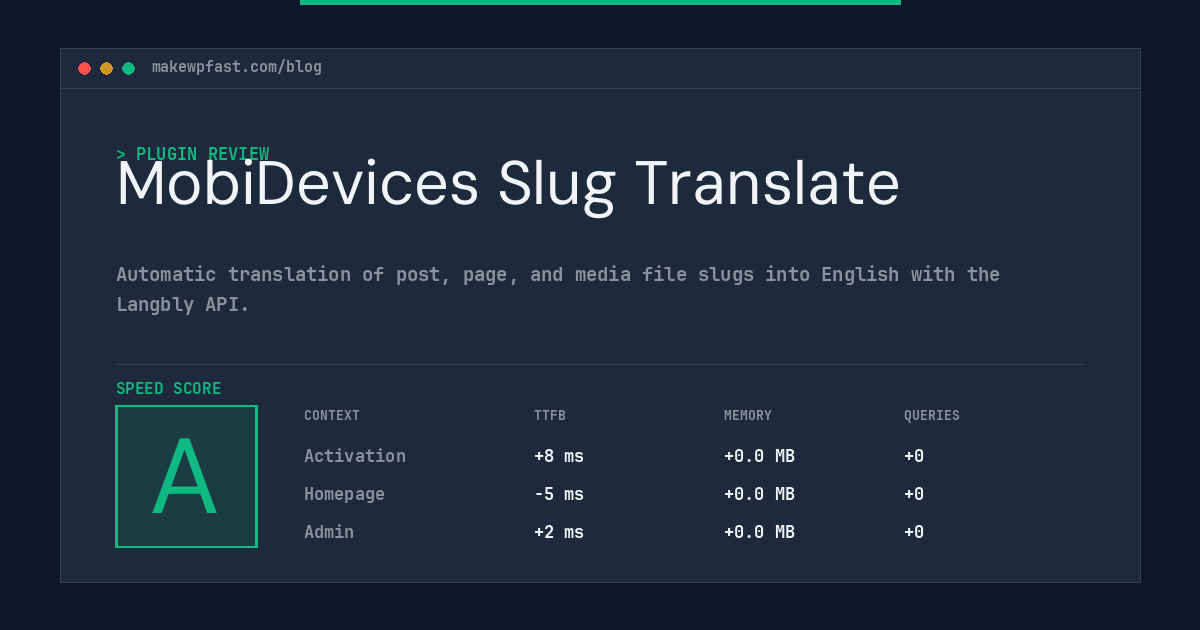 MobiDevices Slug Translate - MakeWPFast
