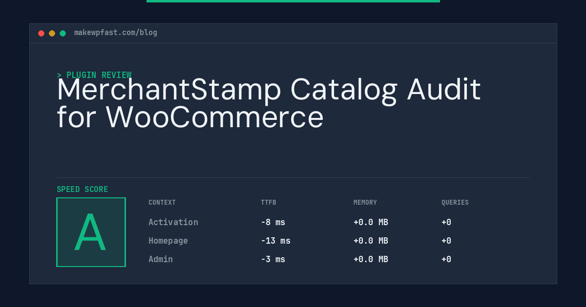MerchantStamp Catalog Audit for WooCommerce - MakeWPFast