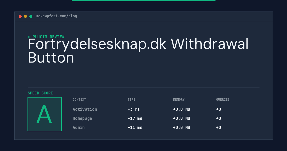 Fortrydelsesknap.dk Withdrawal Button - MakeWPFast