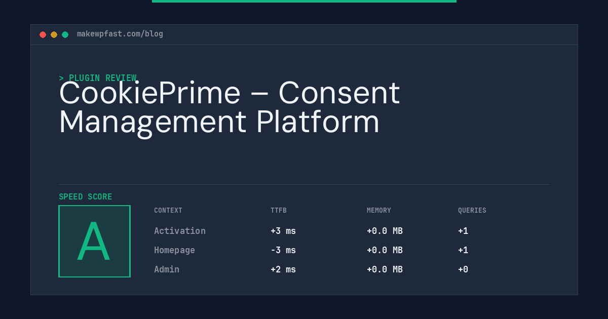 CookiePrime – Consent Management Platform - MakeWPFast