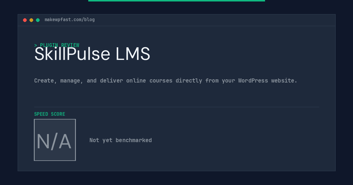 SkillPulse LMS - MakeWPFast