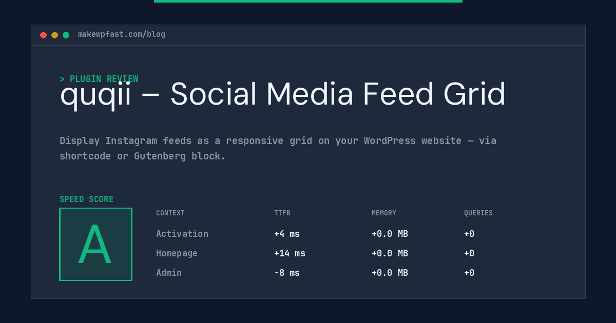 quqii – Social Media Feed Grid - MakeWPFast