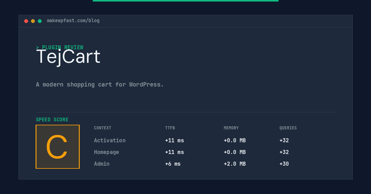 TejCart - MakeWPFast