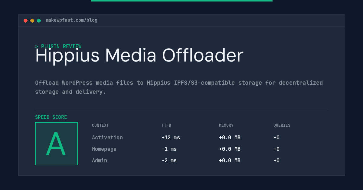 Hippius Media Offloader - MakeWPFast