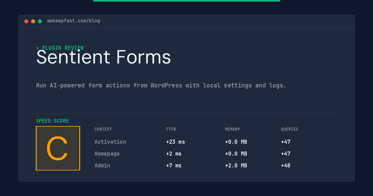 Sentient Forms - MakeWPFast