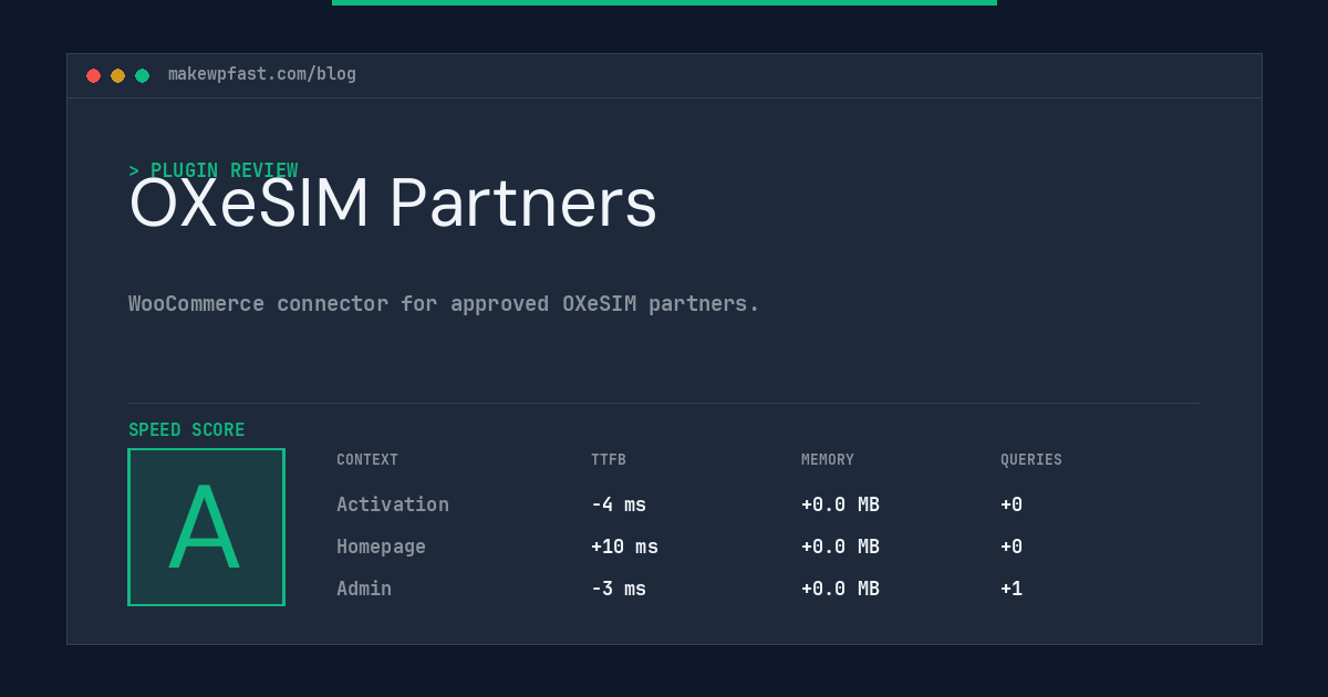 OXeSIM Partners - MakeWPFast