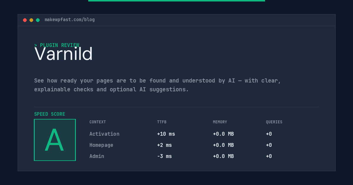 Varnild - MakeWPFast