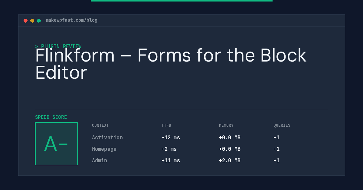 Flinkform – Forms for the Block Editor - MakeWPFast