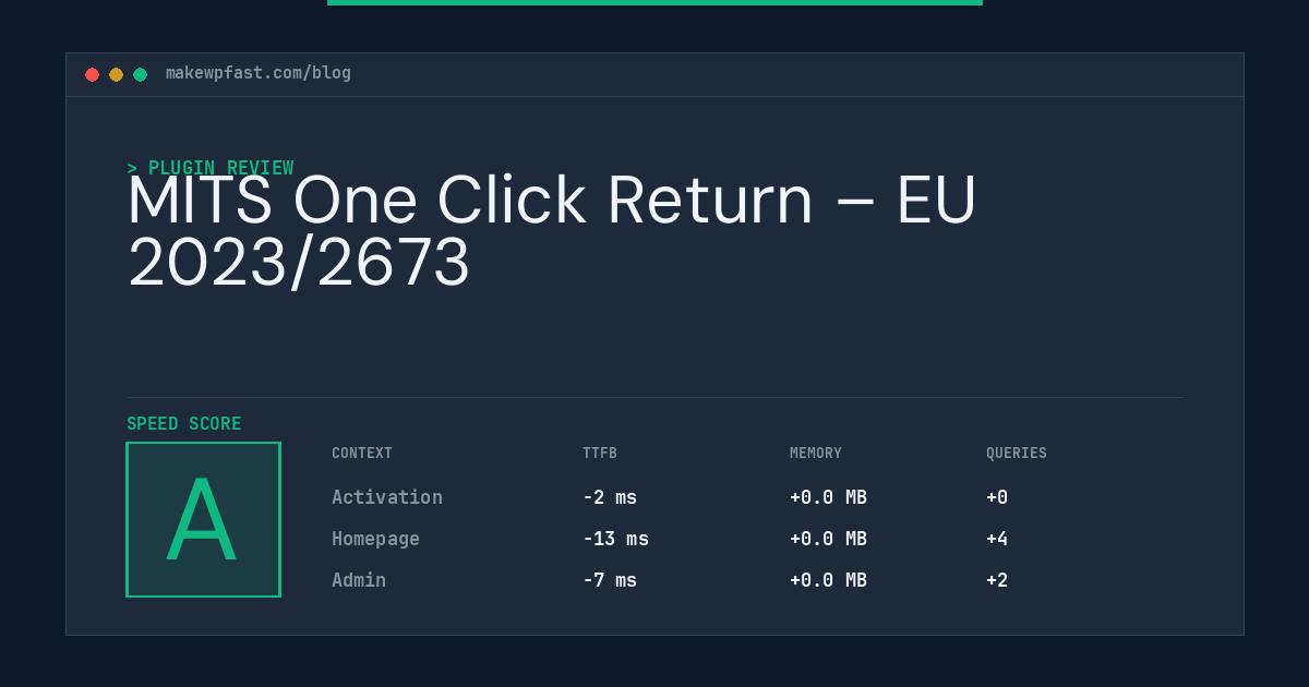 MITS One Click Return – EU 2023/2673 - MakeWPFast