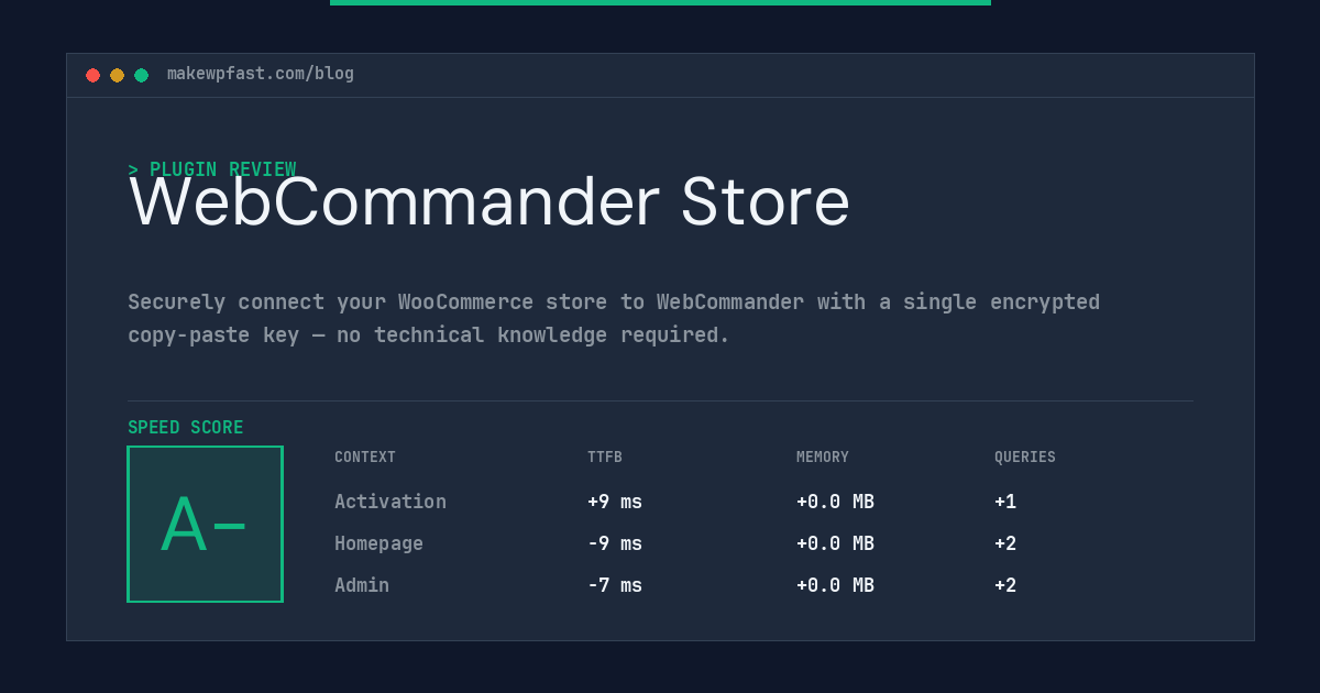 WebCommander Store - MakeWPFast