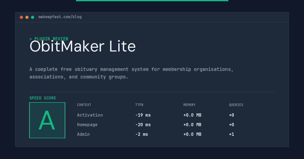 ObitMaker Lite - MakeWPFast