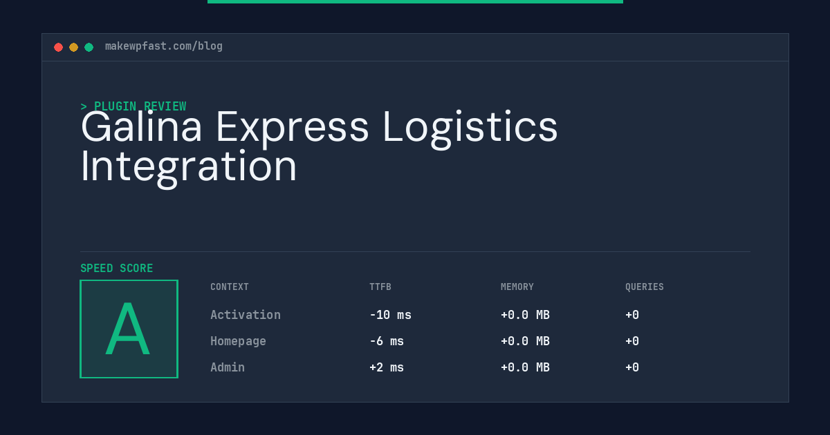 Galina Express Logistics Integration - MakeWPFast