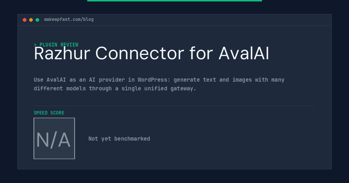 Razhur Connector for AvalAI - MakeWPFast