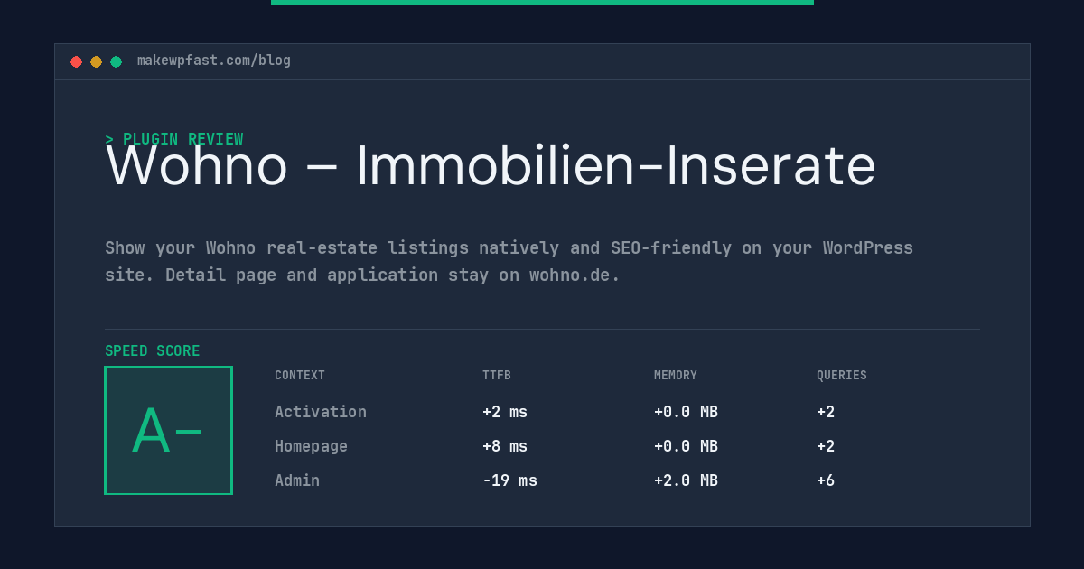 Wohno – Immobilien-Inserate - MakeWPFast