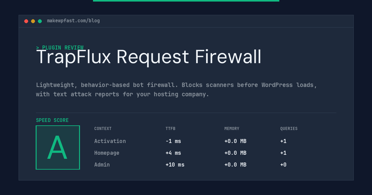 TrapFlux Request Firewall - MakeWPFast