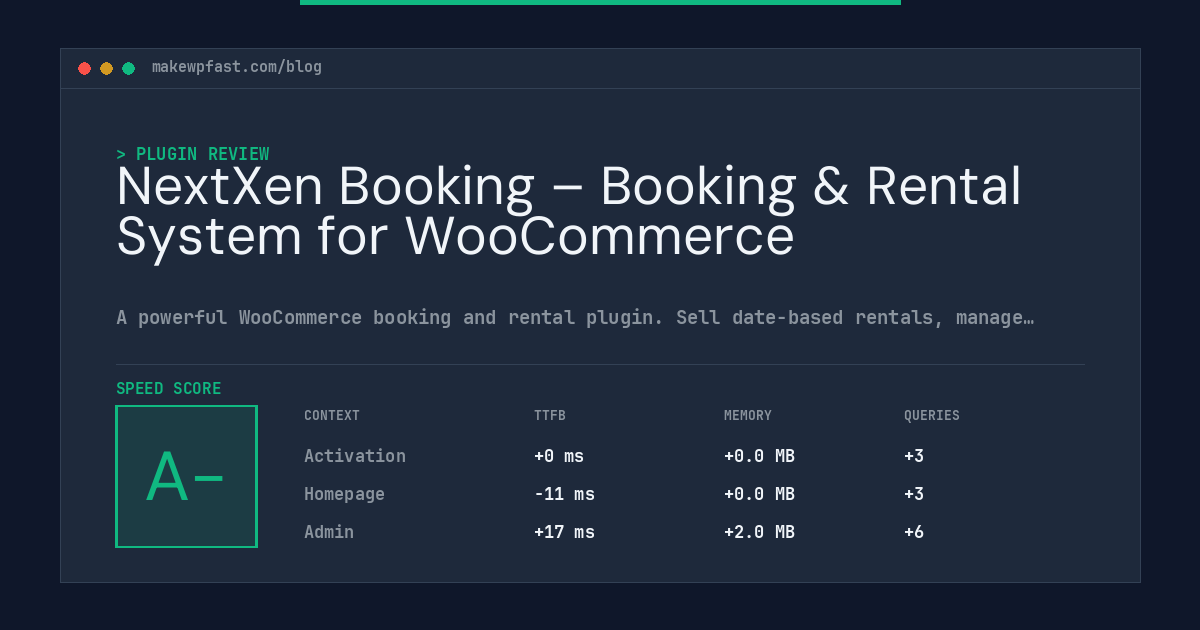 NextXen Booking – Booking & Rental System for WooCommerce - MakeWPFast
