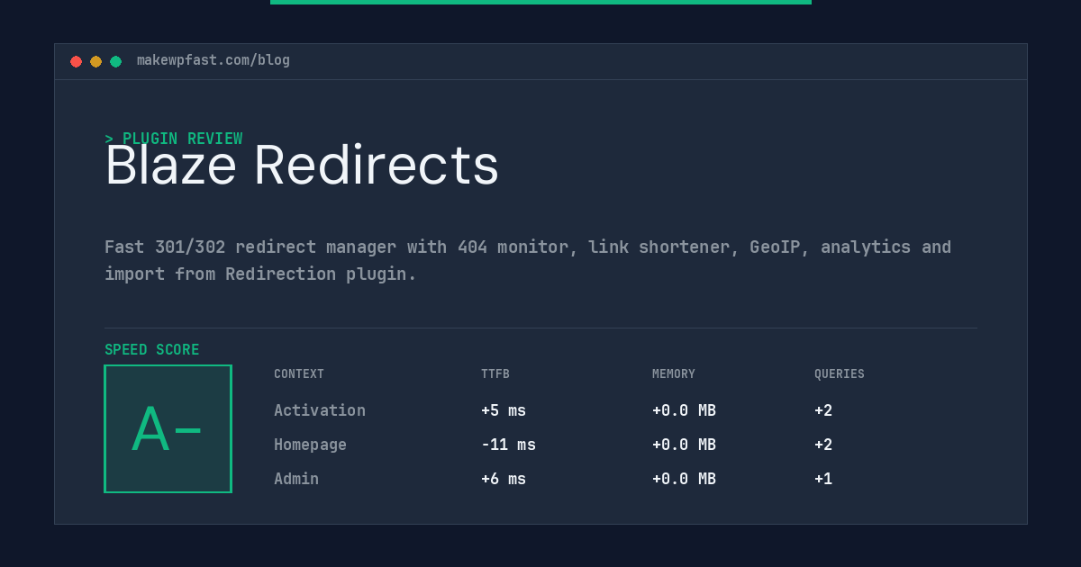 Blaze Redirects - MakeWPFast