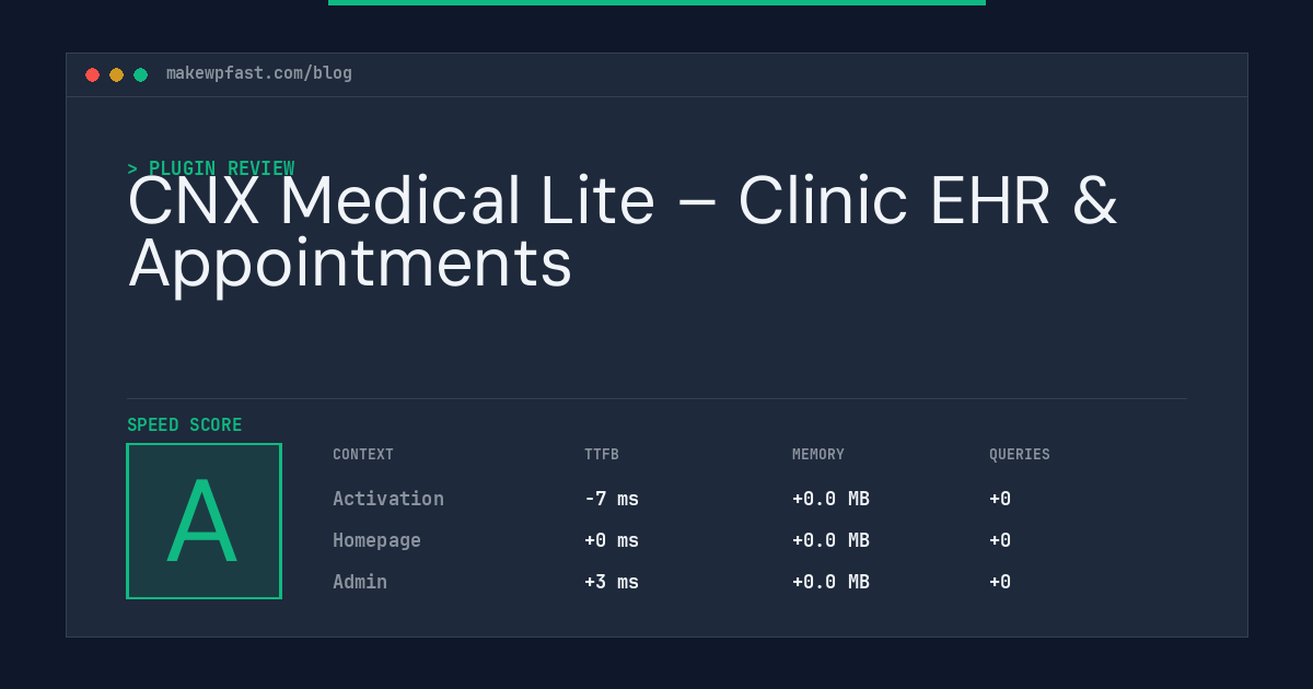 CNX Medical Lite – Clinic EHR & Appointments - MakeWPFast