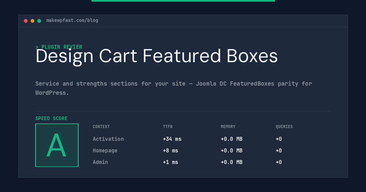 Design Cart Featured Boxes - MakeWPFast