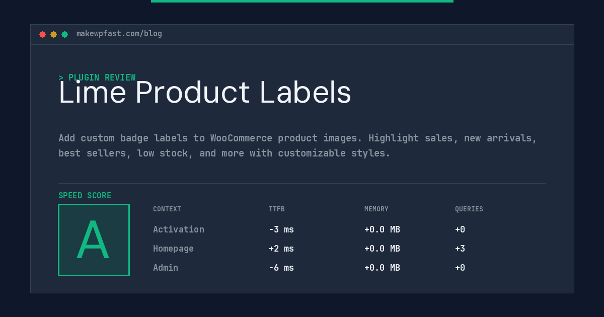 Lime Product Labels - MakeWPFast