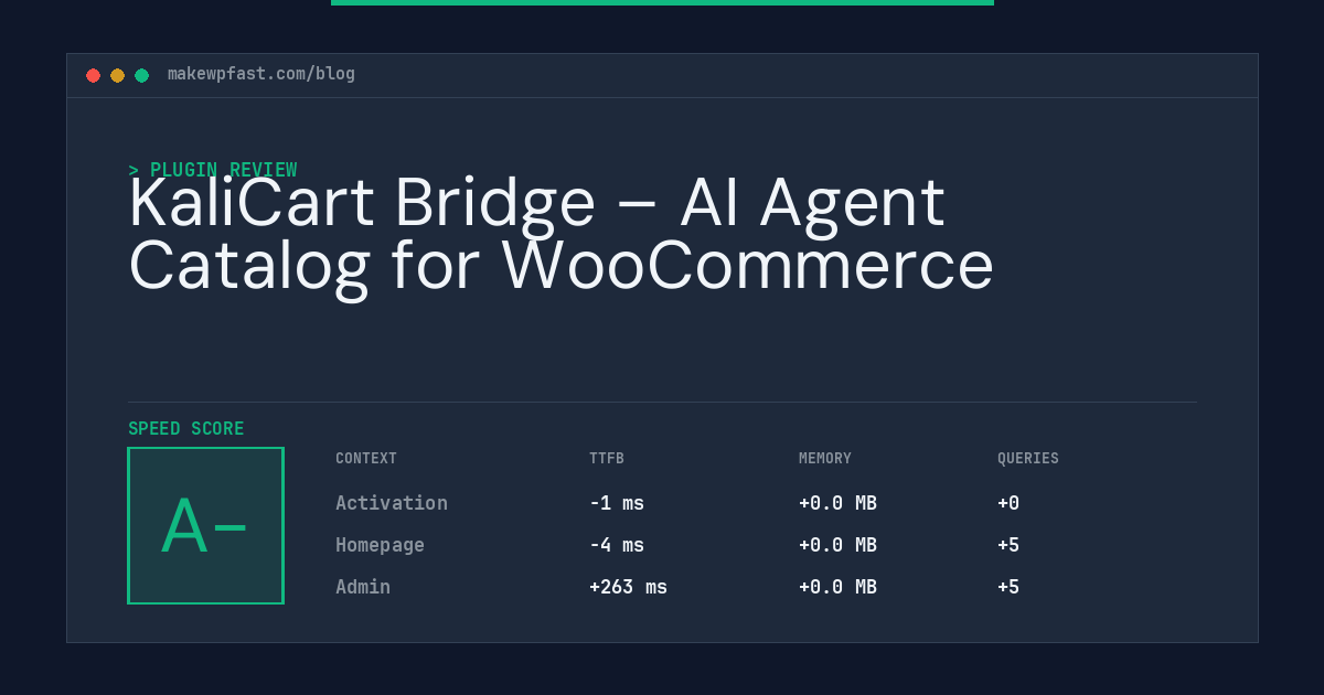 KaliCart Bridge – AI Agent Catalog for WooCommerce - MakeWPFast