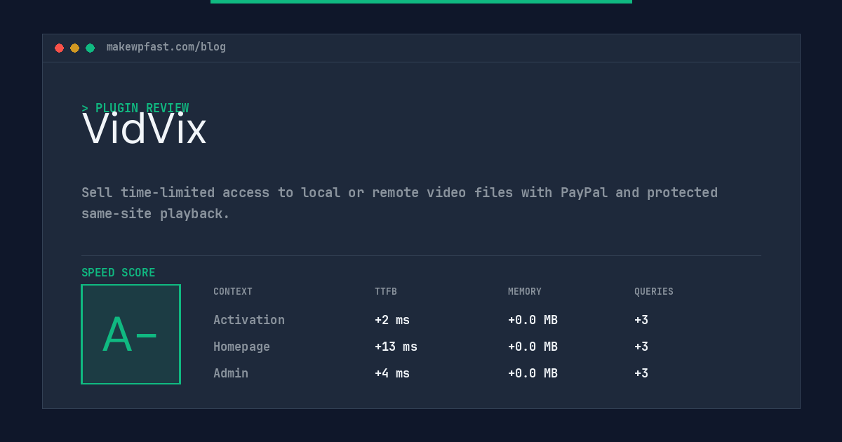 VidVix - MakeWPFast