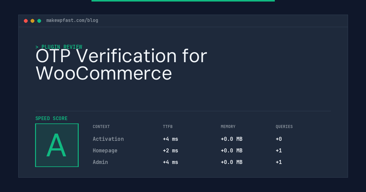 OTP Verification for WooCommerce - MakeWPFast