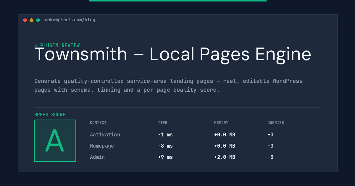 Townsmith – Local Pages Engine - MakeWPFast