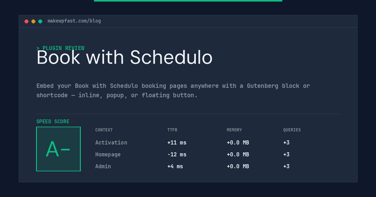 Book with Schedulo - MakeWPFast