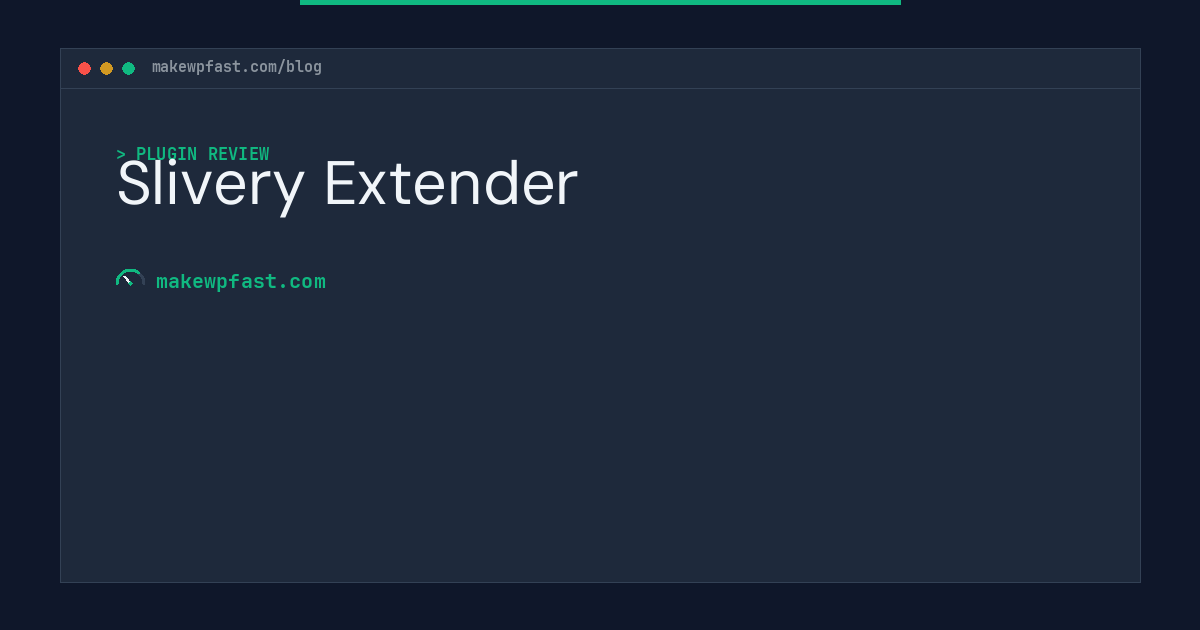 Slivery Extender - MakeWPFast