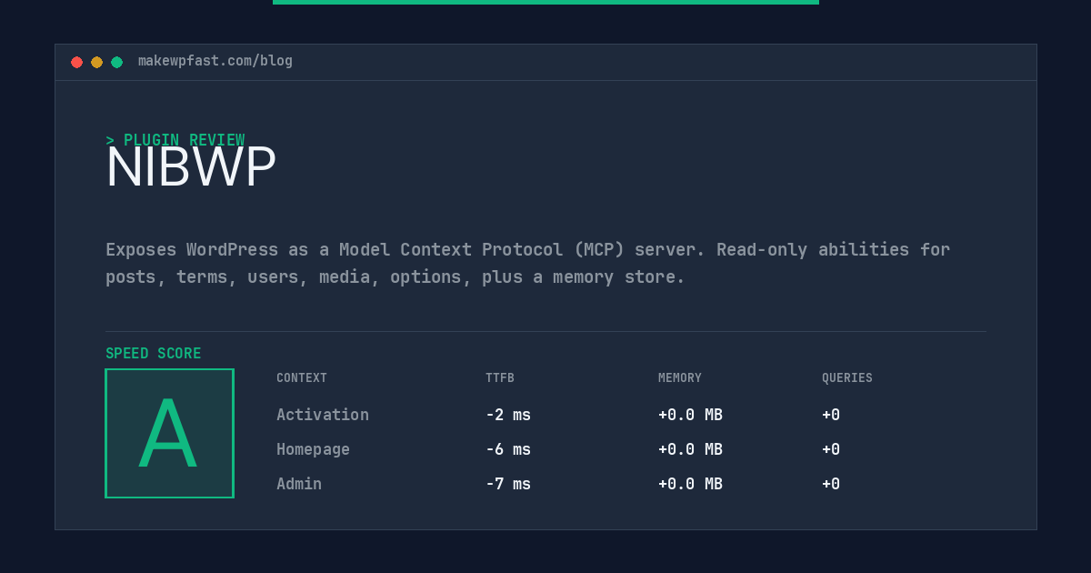 NIBWP - MakeWPFast