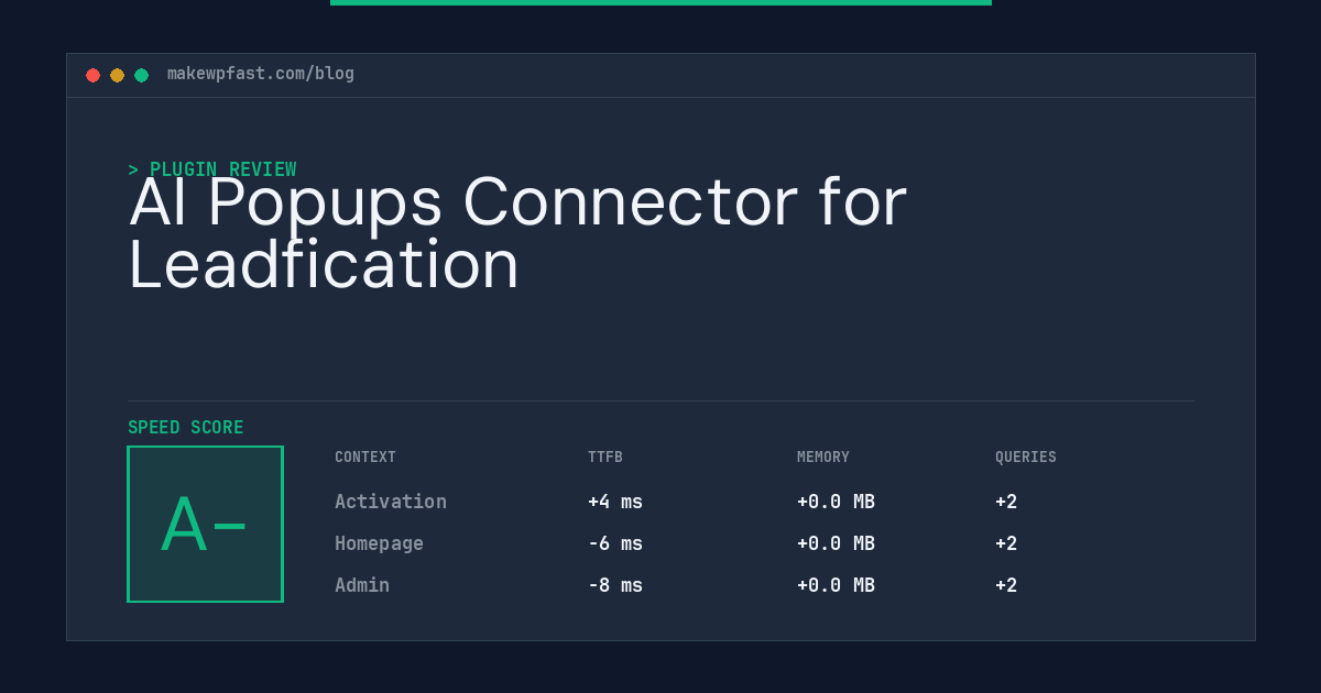 AI Popups Connector for Leadfication - MakeWPFast