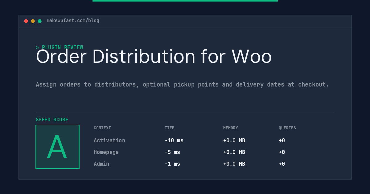 Order Distribution for Woo - MakeWPFast