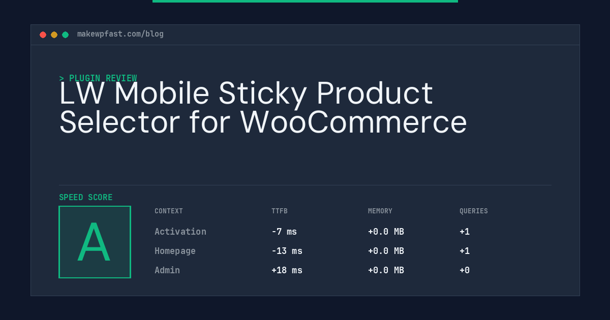 LW Mobile Sticky Product Selector for WooCommerce - MakeWPFast