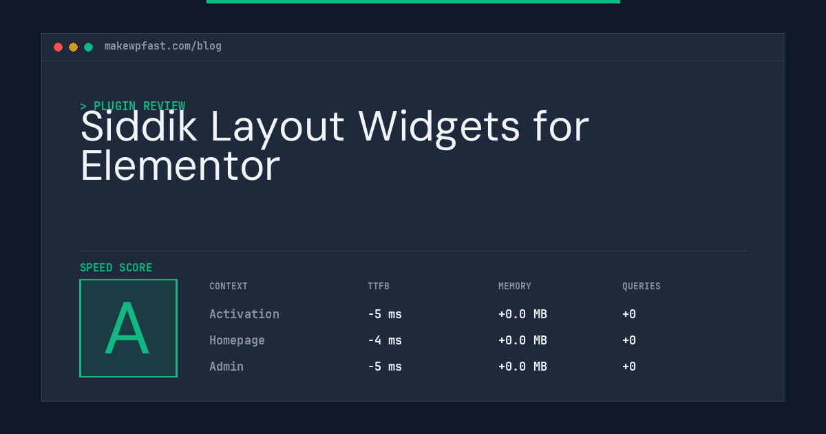 Siddik Layout Widgets for Elementor - MakeWPFast