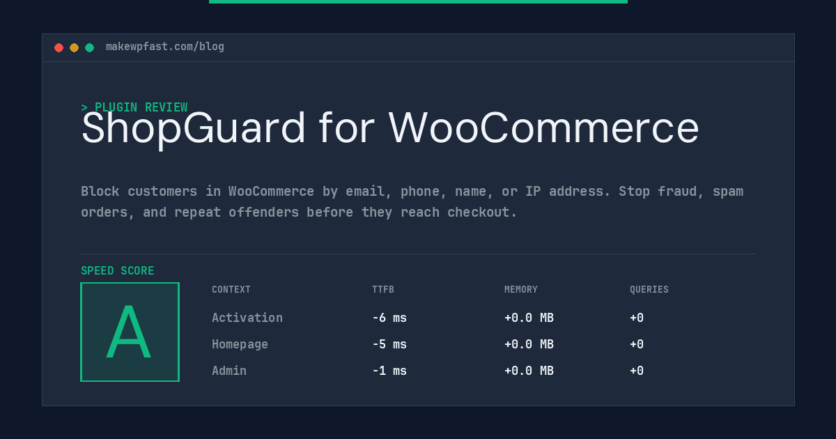 ShopGuard for WooCommerce - MakeWPFast