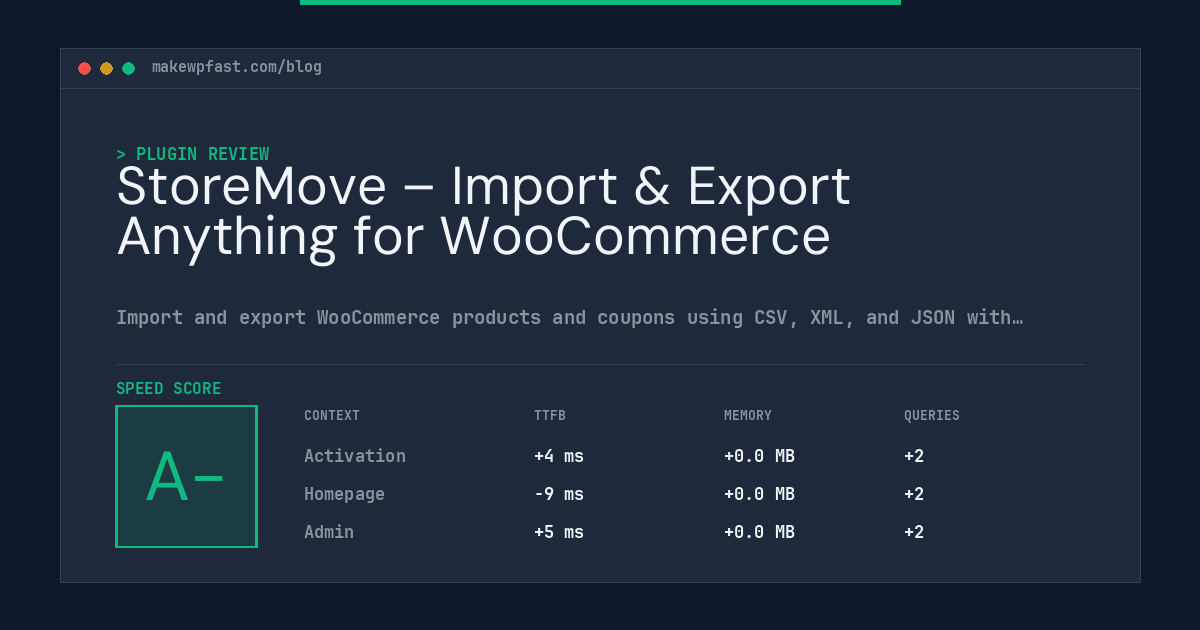 StoreMove – Import & Export Anything for WooCommerce - MakeWPFast