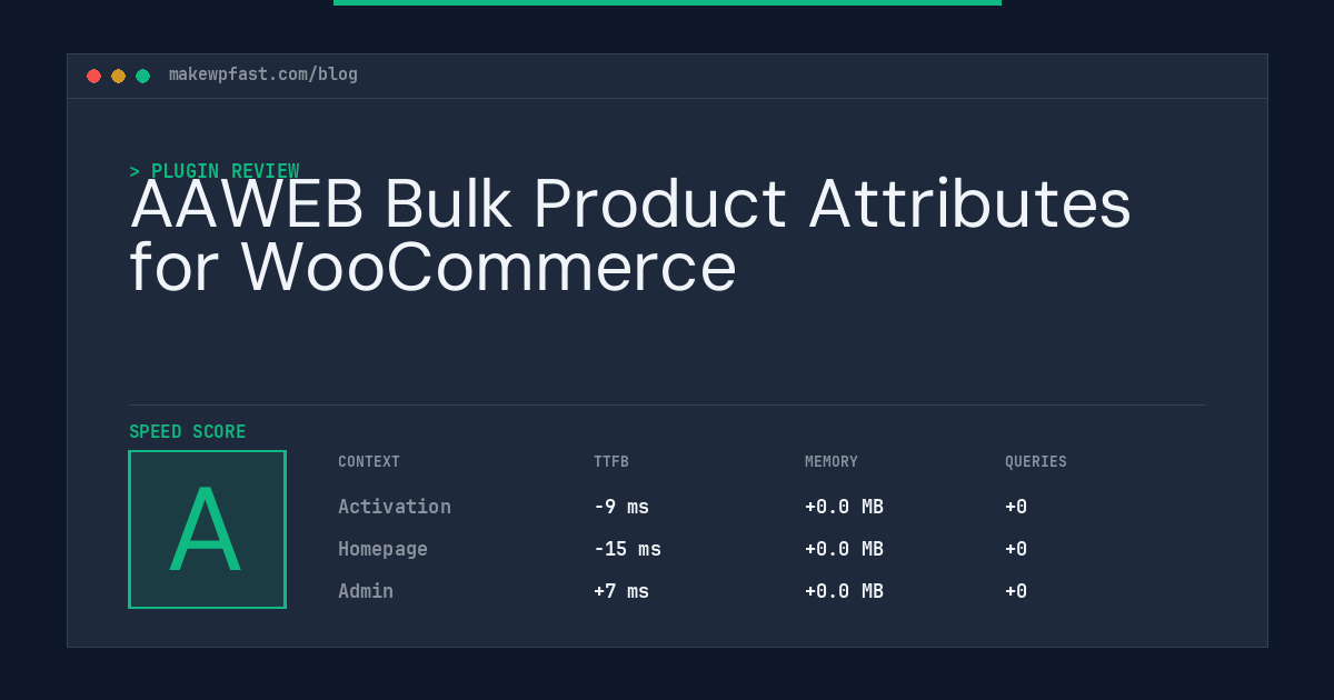 AAWEB Bulk Product Attributes for WooCommerce - MakeWPFast