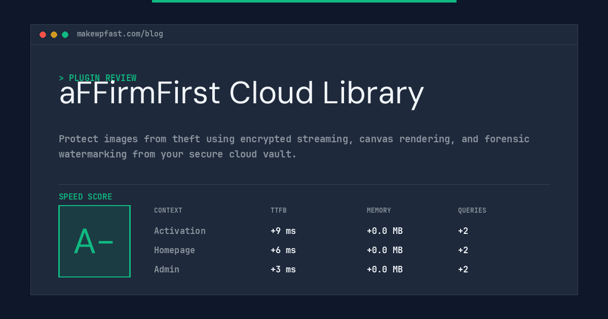 aFFirmFirst Cloud Library - MakeWPFast