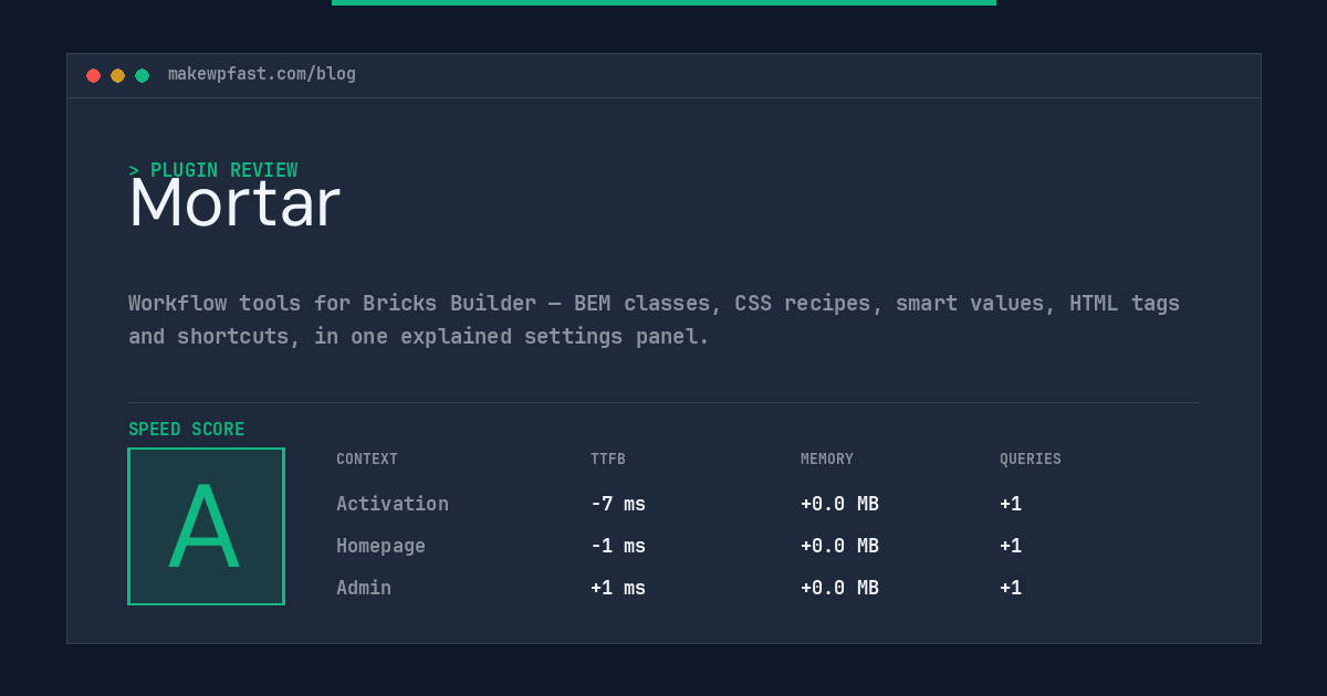 Mortar - MakeWPFast