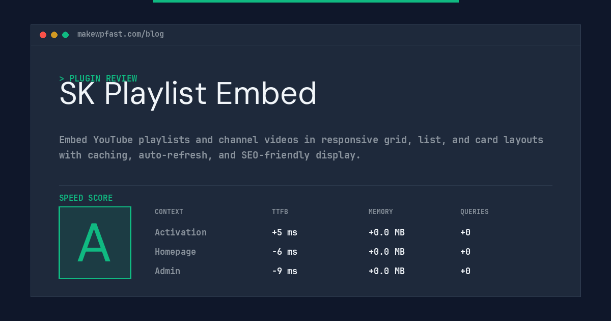 SK Playlist Embed - MakeWPFast