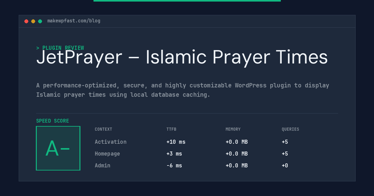 JetPrayer – Islamic Prayer Times - MakeWPFast