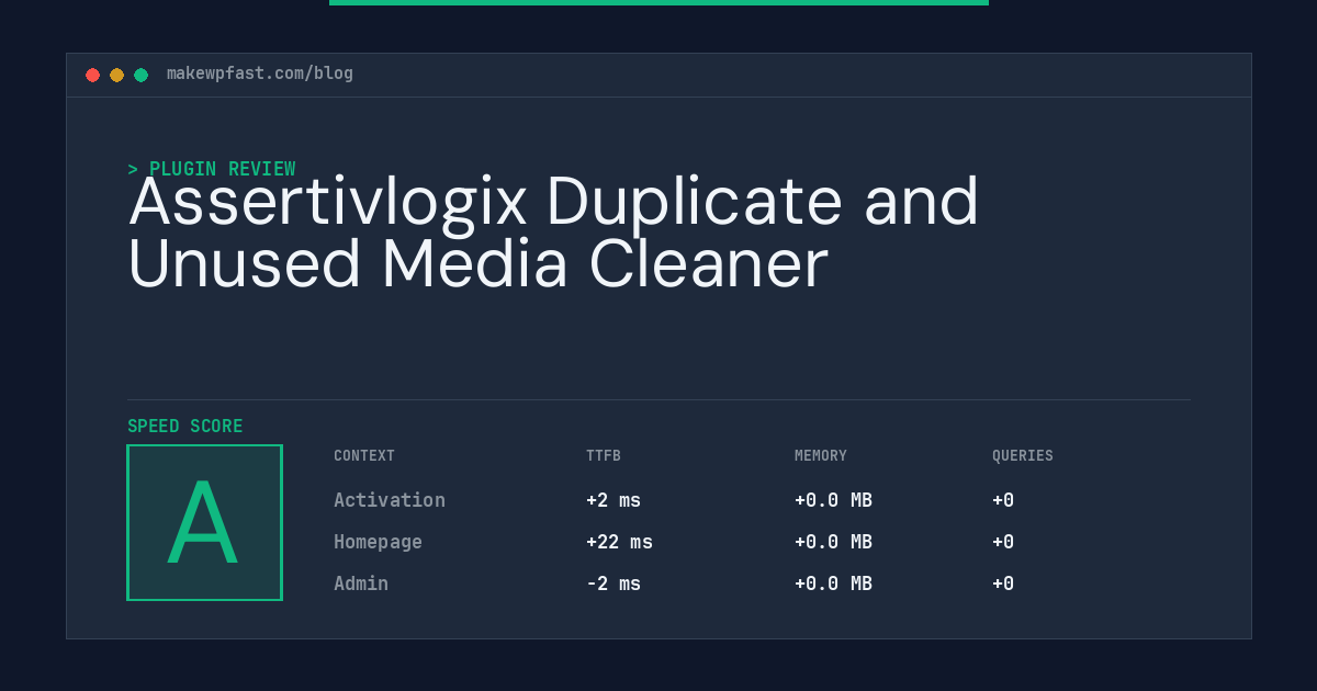 Assertivlogix Duplicate and Unused Media Cleaner - MakeWPFast
