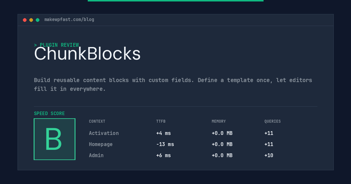 ChunkBlocks - MakeWPFast