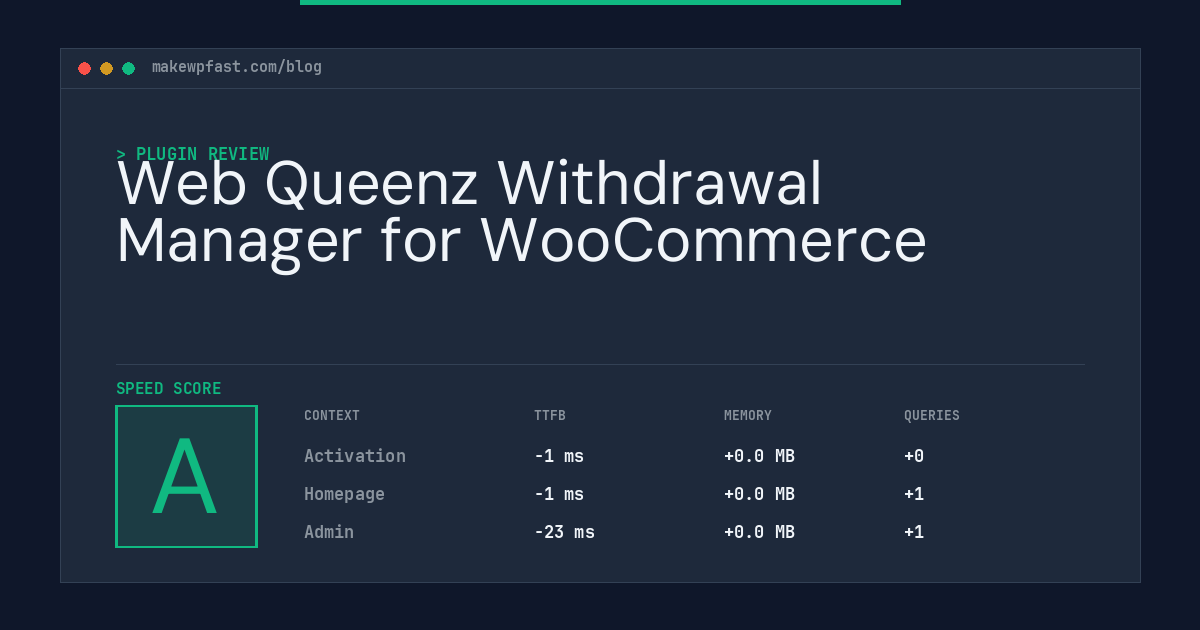 Web Queenz Withdrawal Manager for WooCommerce - MakeWPFast