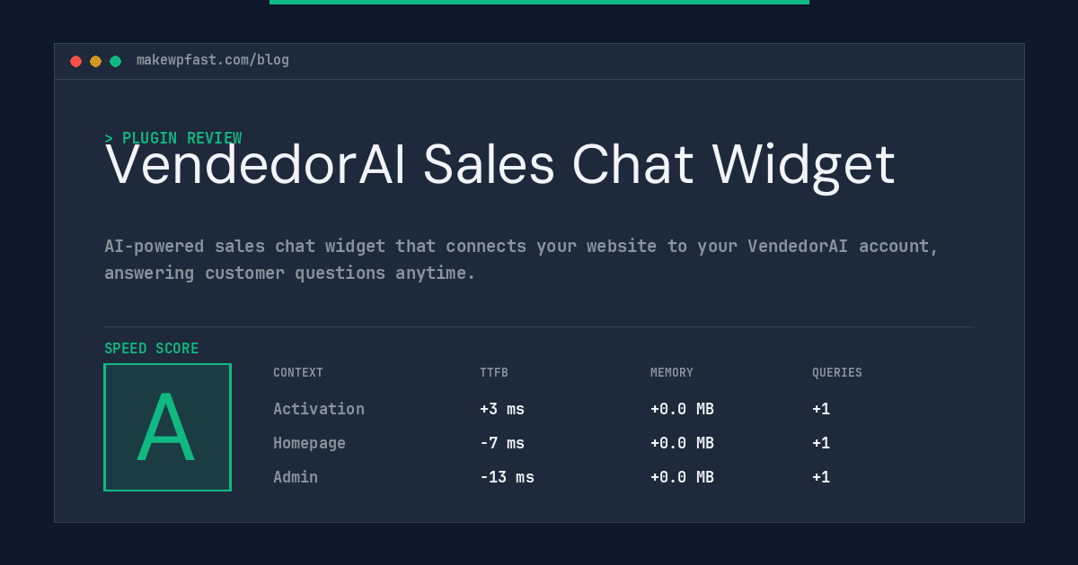VendedorAI Sales Chat Widget - MakeWPFast