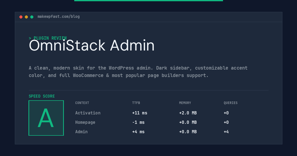 OmniStack Admin - MakeWPFast