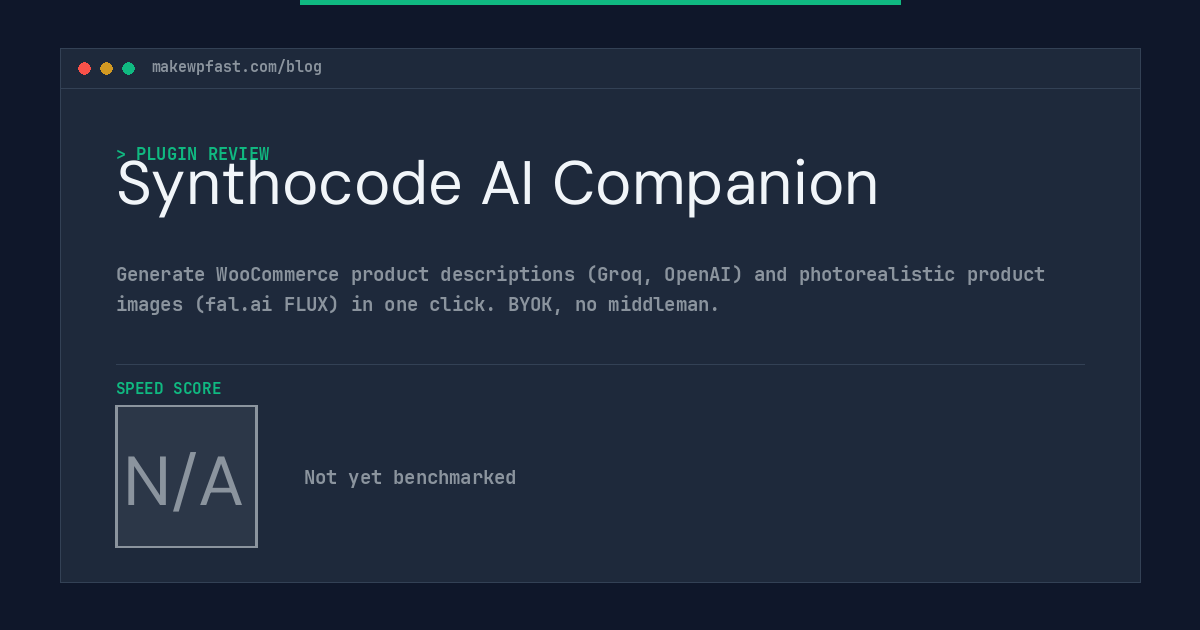 Synthocode AI Companion - MakeWPFast